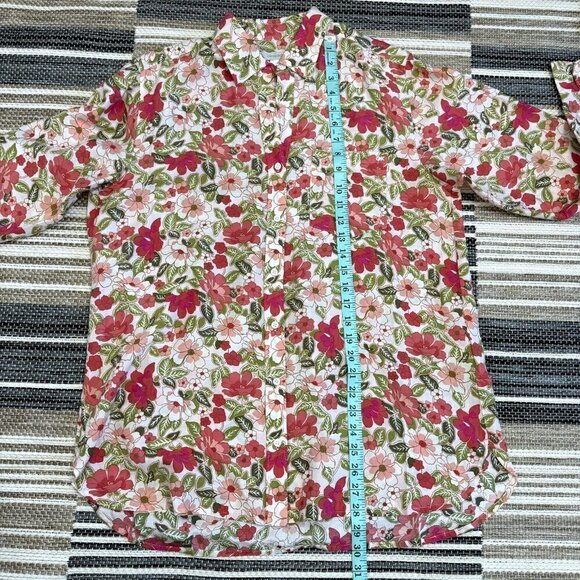 Outerknown Women's Button Up Long Sleeve Shirt‎ Floral Multicolor Organic Cotton - Picture 14 of 14